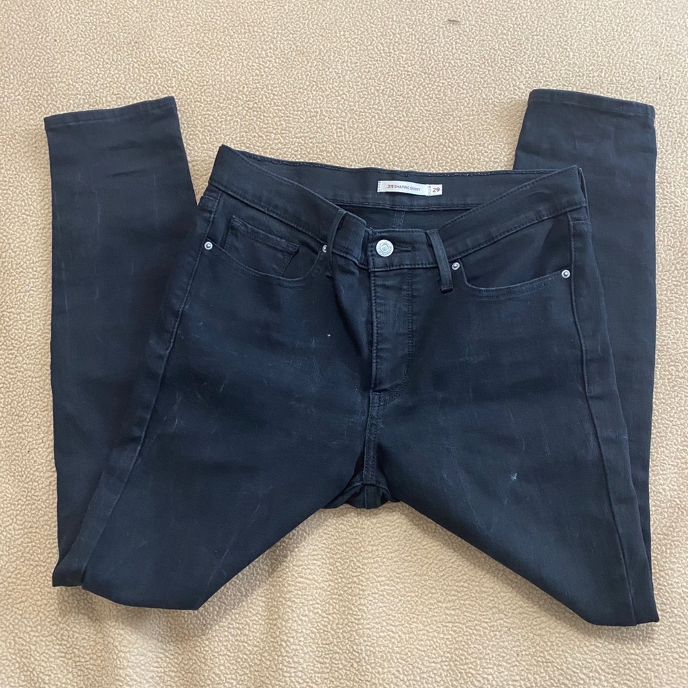 levi 311 shaping skinny jeans black